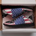 thumbnail image 3 of Dachshund American Flag Us Running Shoes Sneakers Mesh Black Size 10.5, 3 of 5