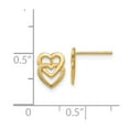 thumbnail image 3 of 14K Yellow Gold Earring Button Women'S 9 mm 6 Polished Double Heart Post Earrings, 3 of 3