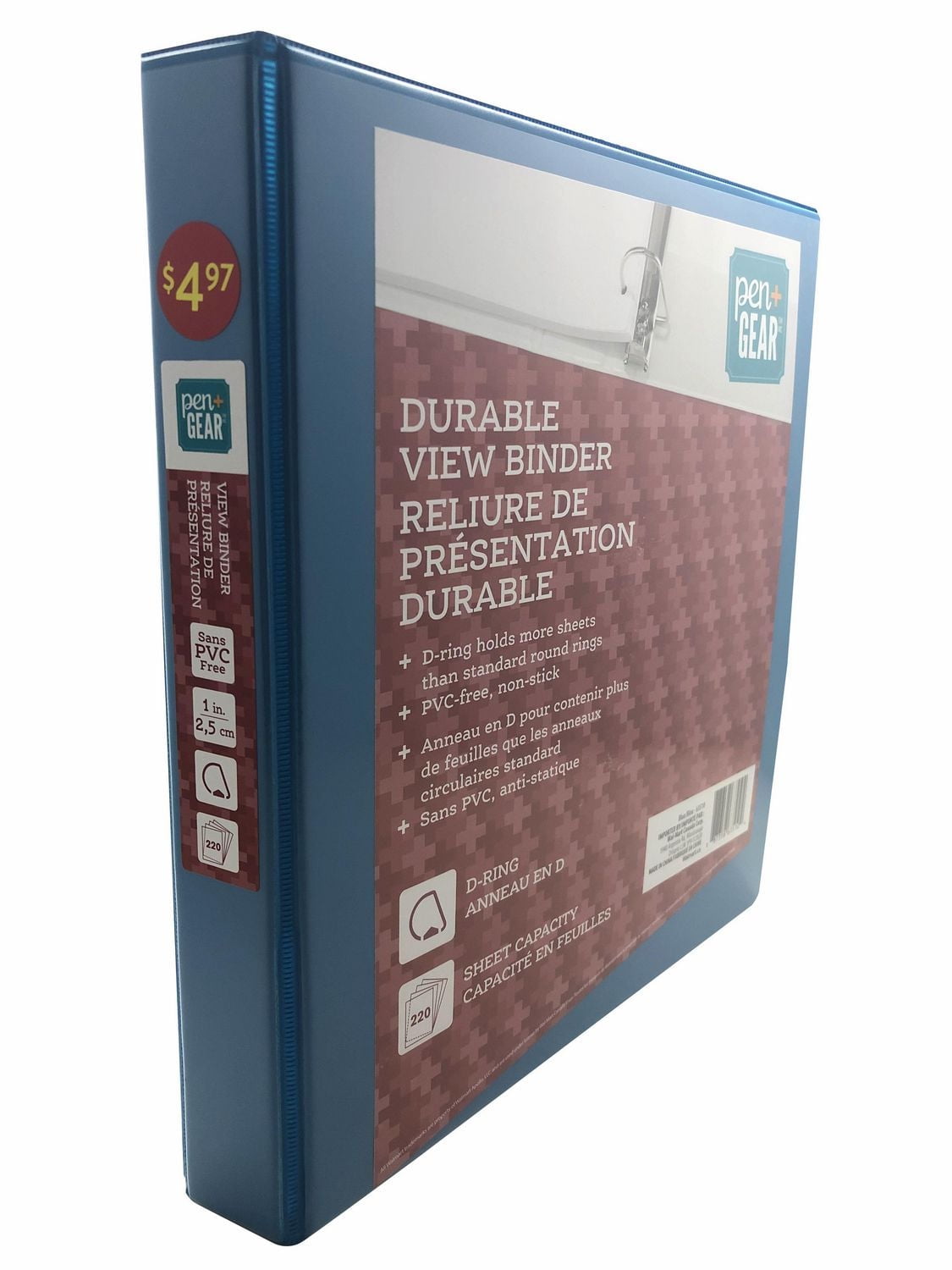 PEN+GEAR 2.5CM RELIURE DE PRÉSENTATION DURABLE Bleu