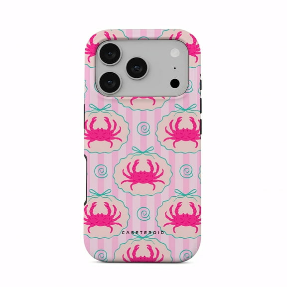 CASETEROID Tough Case for iPhone 17 Pro – Dual-Layer Protection, Shockproof [Compatible with MagSafe] – Sugar Crabs Case