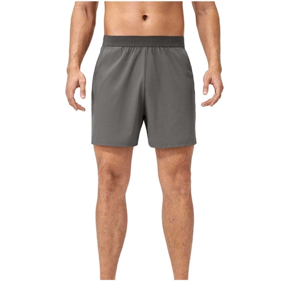 Besolor Men Shorts Summer Elastic Waisted Casual Loose Lightweight Breathable Running Shorts with Pocket(X-Large,Gray)
