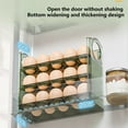 thumbnail image 4 of Egg Rack Rotatable Handle Design Protective Large Capacity Space-saving Store Eggs Reusable Refrigerator Door Egg Storage Container Kitchen Supplies, 4 of 12