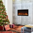 thumbnail image 3 of Giantex 36/42/50 Inch Electric Fireplace, Linear Fireplace Insert w/ Remote Control, Wall Mounted/Recessed/Frestanding Electric Fireplace Heater, 750W/1500W, 3 of 9