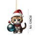 thumbnail image 4 of Christmas Kitty Car Pendant Backpack Pendant Christmas Home Decoration, 4 of 4