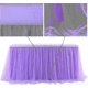 thumbnail image 3 of White Tulle Ruffle Table Skirt for Rectangle & Round Tables - Wedding, Bridal Shower, Baptism, Birthday Party Tablecloth Decor, 3 of 5