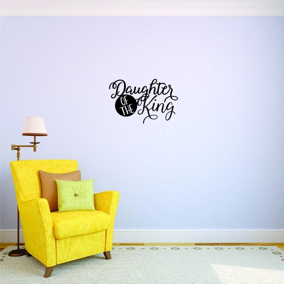 Custom Decals Daughter Of The King Wall Art Size: 20 X 40 Inches Color: Black