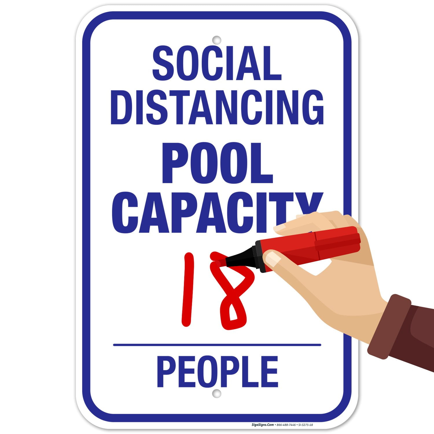 Social Distancing Pool Capacity Sign, - Walmart.com