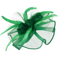 Clearance! Baberdicy Women Hat Headwear Church Feather Clip Fascinators Hat Wedding Party Cap for Green