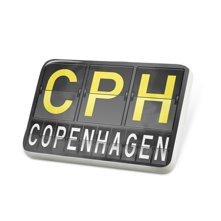 Porcelein Pin CPH Airport Code for Copenhagen Lapel Badge – NEONBLOND