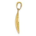 thumbnail image 2 of Auriga 10K Yellow Gold Diamond-Cut Baseball Charm Pendant for Women (L-27 mm,W-18 mm), 2 of 5