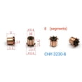 thumbnail image 2 of 1Pcs 10.4 X 4 X11.6（12) mm 8P Teeth Copper Hook Type Electrical Motor Commutator, 2 of 8