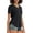 Black, variant on Women's Short Sleeve Shirts UPF 50+ Sun Shirt V Neck UV Protection Workout Moisture Wicking Quick Dry Lightweight Green L