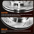 thumbnail image 4 of Gaiasurge Front Brake Pads and Rotors Kit For 2010-2020 Ford F-150 (6 Lug) Drilled & Slotted Disc Brake Rotors Ceramic Brakes Pads 2011 2012 2013 2014 2015 2016 Replacement : 13.78" inch, 4 of 7