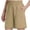Khaki, variant on Bermuda Shorts for Women Summer Casual Elastic High Waist Shorts Soft Thin Shorts with Pockets Basic Clothes