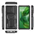 thumbnail image 2 of Rugged Phone Case for Motorola Moto G Paly 2025, Military Grade Shockproof Cover with Sliding Camera Lens Protector, 2-Way Kickstand, Anti-Slip, Heavy Duty Full-Body Drop Protection,Black, 2 of 8