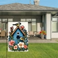 thumbnail image 3 of JOOCAR Linen Garden Flag with Birdhouse and Flowers for Spring Summer Home Outdoor Garden Yard Door Decor 12x18 inch, 3 of 5