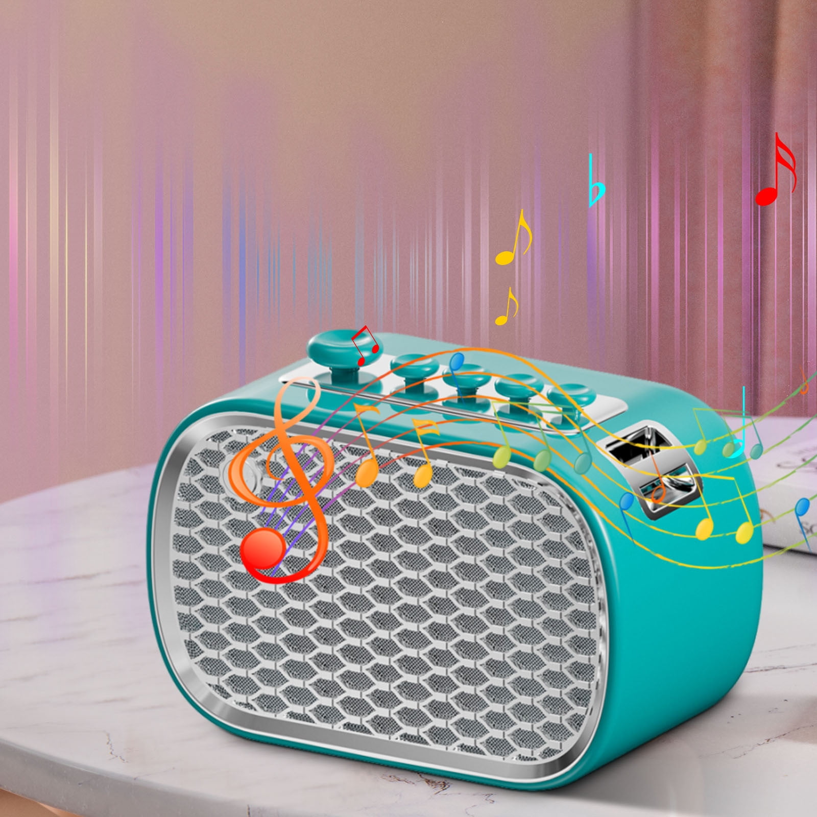 Nkmbld Wireless Speakers with Bluetooth Multifunction Sleep Meter White Noise Speaker FM Wireless Bluetooth Computer Home Bedside Desktop Audio, Blue