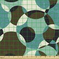 thumbnail image 2 of Retro Fabric by the Yard, Weathered Texture of Geometrical Composition with Moire and Intersecting Circles, Decorative Upholstery Fabric for Chairs & Home Accents, Multicolor by Ambesonne, 2 of 5