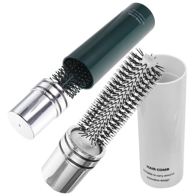 PENIKOKO 2Pcs Portable Hair Styling Brushes for Blow Drying Curling Comb Lightweight for Travel Use