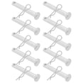 thumbnail image 4 of KAKOWELY coupling pin scaffold 10 Sets Replacement Coupling Pin Scaffold Spring Retainer Pin Locking Pin Part for Scaffolding Fixing Pin Lock and Metal Dowel Pegs for Self Closing Silver, 4 of 5