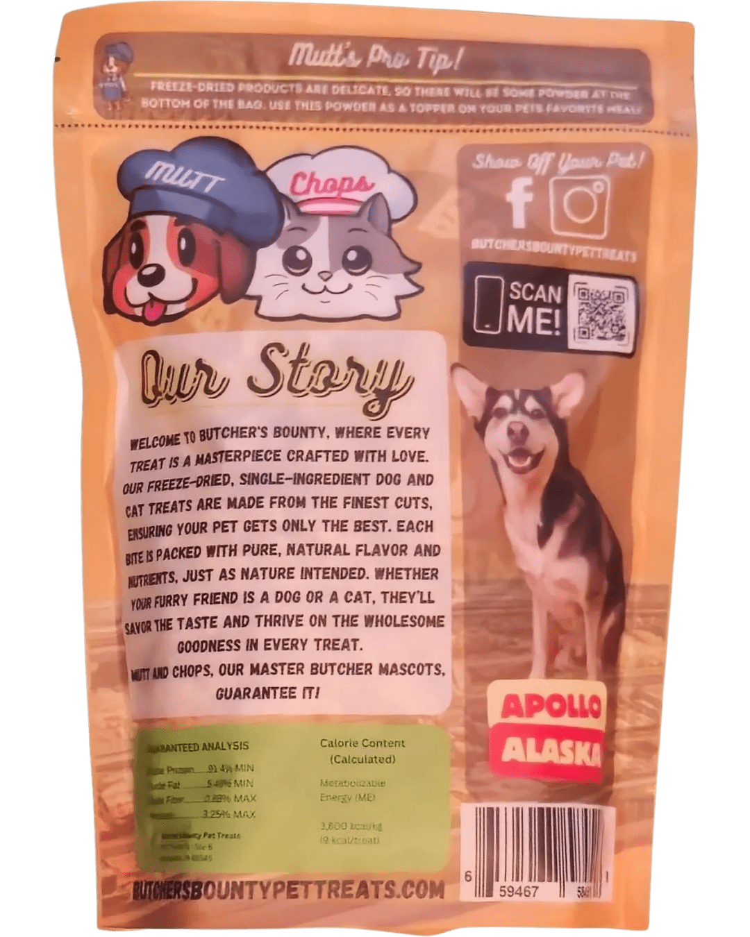 Butcher's Bounty Pet Treats Chicken Crunchy Treats for Dogs & Cats, 8 oz.