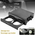 thumbnail image 5 of Car Auto Single Din Radio Pocket, Universal Cd Pocket Drink Cup Holder Storage Box Black, 5 of 8