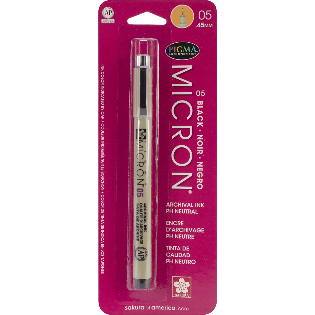 Uitwisseling Elastisch Redenaar Pigma Micron Pen 05 .45mm-Black - Walmart.com