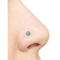 thumbnail image 4 of Body Jewelry - Women's 14kt Gold 22G Faux Turquoise Nose Stud, 4 of 4
