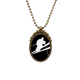 thumbnail image 1 of Esqui invierno deporte negro silueta Collar Colgante Vintage de bronce antiguo de joyeria de lujo de regalo Unbranded M, 1 of 3