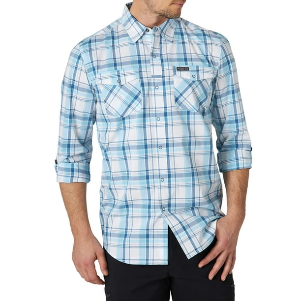 Wrangler Men's Long Sleeve Plaid Outdoor Utility Shirt 