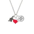 thumbnail image 2 of Delight Jewelry Silvertone Alligator - Red Heart Nurse Strong Zoe Necklace, 2 of 4