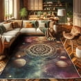 thumbnail image 2 of Ambesonne Galaxy Decorative Rug Carpet, Dreamy Starry Outer Space, 2' 2" x 3' 7", Pale Camel Dried Rose, 2 of 5