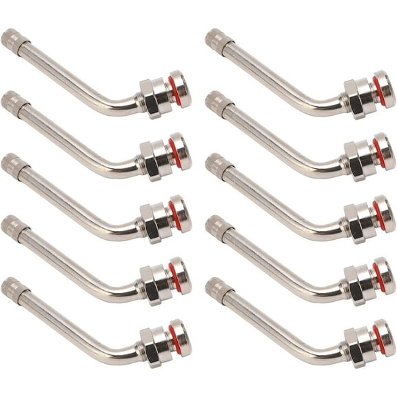 Truck Tire Valve Stems, TR545D 60 Degree Valve Stem Extension Adaptor Compatible with Alcoa 22.5in 24.5in Aluminum Wheels (Pack of 10)