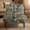 thumbnail image 2 of HELLHERO Woodland Camouflage Pattern Decorations Armless Accent Chair Cover Protector with Elastic Bottom, Dustproof Armless Chair Protector Cover, 2 of 8