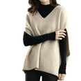 thumbnail image 2 of RMGVDSD Womens Sleeveless V Neck Sweater Vest Fashion Sweater Pullover Shawl Loose Fitting Wraps Baggy Tops Trendy Casual Fall Sweater /White, 2 of 8