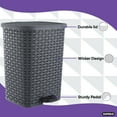thumbnail image 2 of Superio Step-on Trash Can with Lid and Foot Pedal, Plastic  6.8 Gallon, Grey, 2 of 2