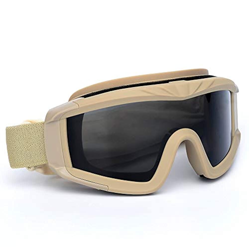 3 Lens Airsoft Tactical UV-400 Protection Goggles Eye Wear Safety Glasses Parts