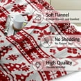 thumbnail image 4 of KOYPTL Christmas Throw Blanket-Red White,Coral Fleece Fair Isle Themed Shawl Blankets for Sofa Bed Chair Lounging Office Holiday Winter Home Decoration,Soft Festive Cover Nap Rug Gift for Kids Adults, 4 of 6