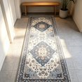 thumbnail image 2 of Washable Runner Rug 2X6 Ft Non Slip Cloud-Feel Softness Bohemian Rust & Navy Blue, MOURZAORS, 2 of 8