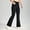 Black, variant on Women's Fleece Lined Bootcut Pants, High Waisted Stretch Casual Pants, Warm Winter Work Pants with Pockets