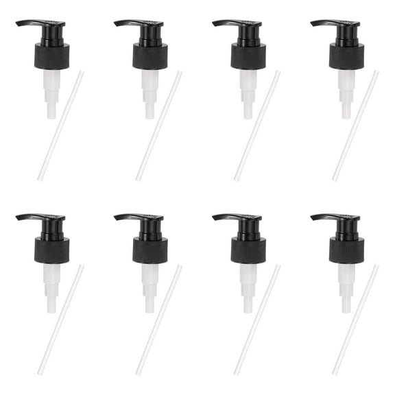 8 Pcs Soap Dispenser Pump Heads Soap Dispensers Top Pumps Replacement Switch Pumphead for Standard 24/413 Neck Size Lotion Shampoo Bottle, Black