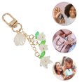 thumbnail image 4 of Unique Bargains 1 Pc Handbag Charms Keychains Durable Flower Bag Accessories White, 4 of 5