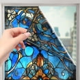 thumbnail image 7 of Blue Stained Glass Window Cling Removable Static Film Privacy Decor for Glass Door Window Living Room Bedroom, 7 of 7