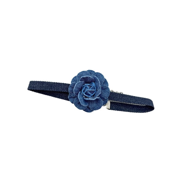Choker Necklace,Rose Flower Collar Choker Necklace Women Girl,Blue Flower Choker Necklace Dress Fashion Punk,Womens Neck Flower Choker Jewelry Accessories,Flower Choker Bride