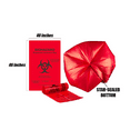 thumbnail image 2 of 5 Rolls Red Biohazard Bags – Disposable Autoclave Bags for Medical – 40x46 Biohazard Bags (40-45 Gallon), 2 of 2