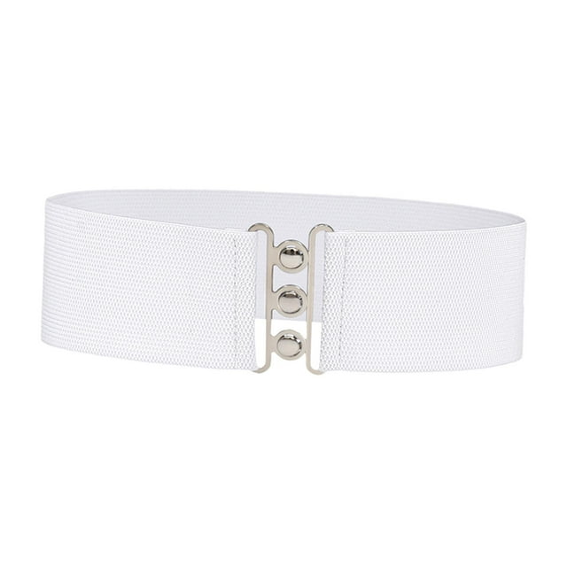 Cinturón Elástico Ancho Jinwen Decorativo Faja Femenina Blanco