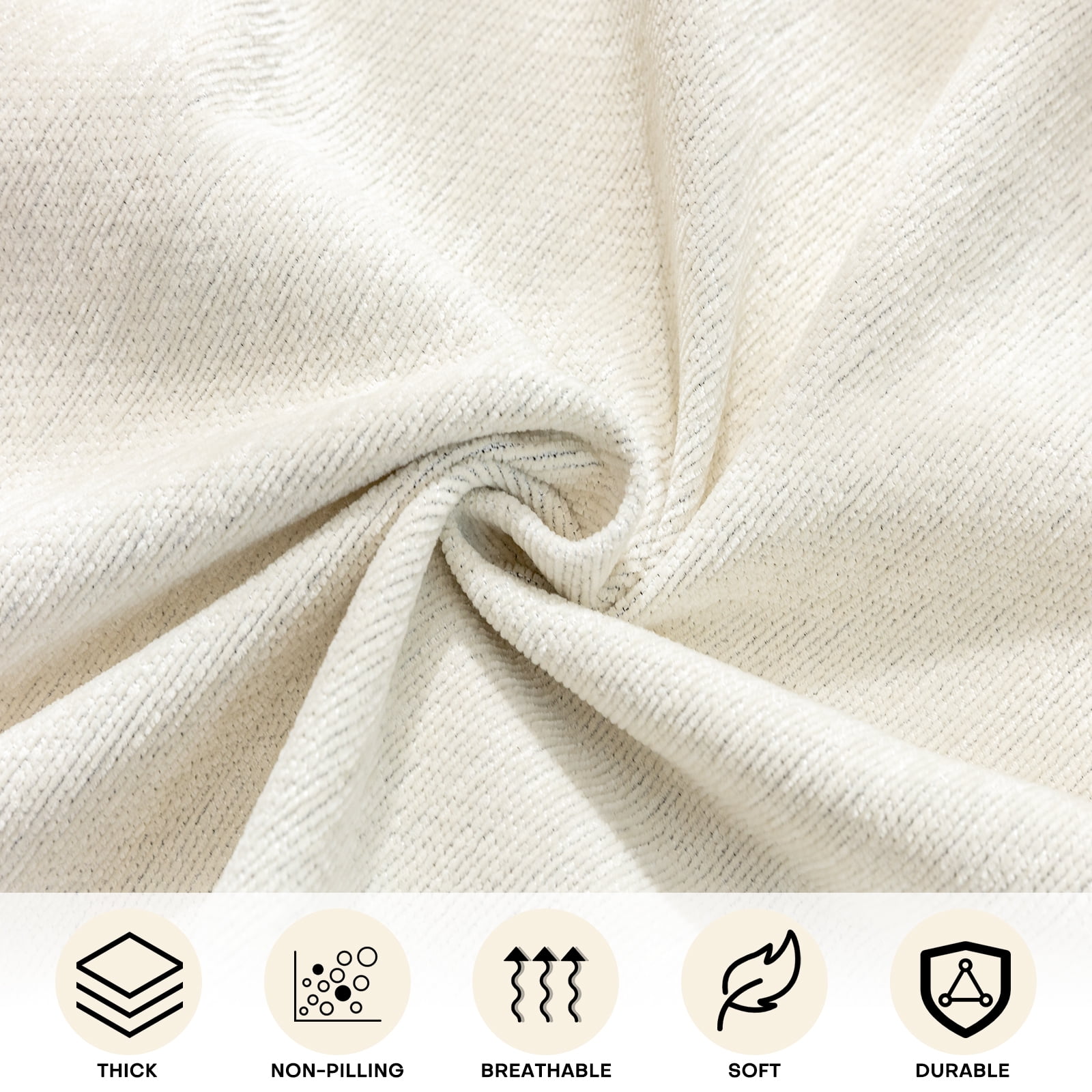 Lovote Water-Resistant Couch Cover Blanket Extra Large Sofa Blanket Strong & Sturdy Sofa Cover for Furniture Protect Machine Washable Farmhouse Style Blanket Sofa Home Decor (White, 91'' x 118'')