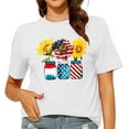thumbnail image 5 of USA Shirts for Women 4th of July Shirt Women Cute Patriotic Print Tshirt America Tee Tops,women short sleeve shirt,short sleeve t-shirts for women,women's summer shirt,womens t-shirt, 5 of 6