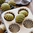 thumbnail image 3 of 6-Cup Madeleine Pan, Nonstick Shell Shape Baking Cake Mold Pan, for Oven Baking, 3 of 5