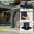 thumbnail image 6 of AOXUN 10'x13'Outdoor Gazebo,Double Roofs Metal Frame Canopy With Privacy Curtains For Backyard,Lawn,Garden,Gray, 6 of 8